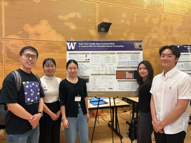 EE478 Sp26 tactile-control team at ECE ENGINE showcase