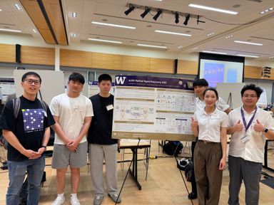 EE478 Sp26 micro-LED decoder team at ECE ENGINE showcase